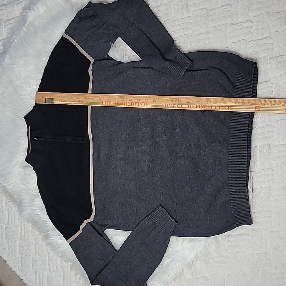 Scott James Men’s Quarter Zip Sweater Pullover Size Large Gray - Picture 2 of 6